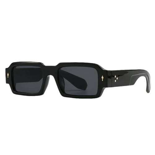 MUTYNE Schwarz-grüne modische Sonnenbrille für Damen, UV400, Unisex, quadratischer Rahmen, Sonnenbrille für Herren, Schwarz, Einheitsgröße von MUTYNE