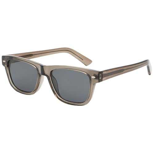 MUTYNE Schwarze Sonnenbrille mit quadratischem Rahmen für Herren, graubraune Sonnenbrille für Damen, graugrün, Einheitsgröße von MUTYNE
