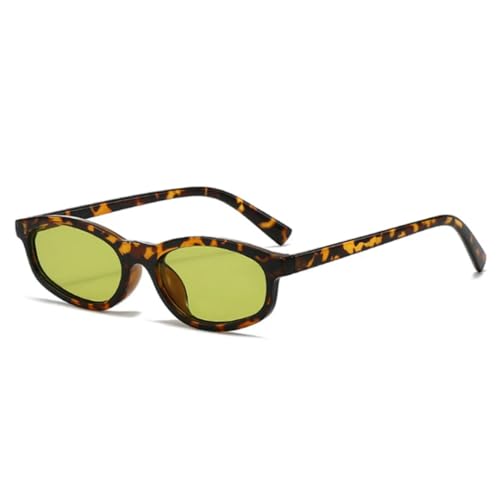 MUTYNE Shauna Retro Kleine Cat Eye Sonnenbrille Damen Shades UV400 Mode Herren Trendy (Leopardengrün) von MUTYNE