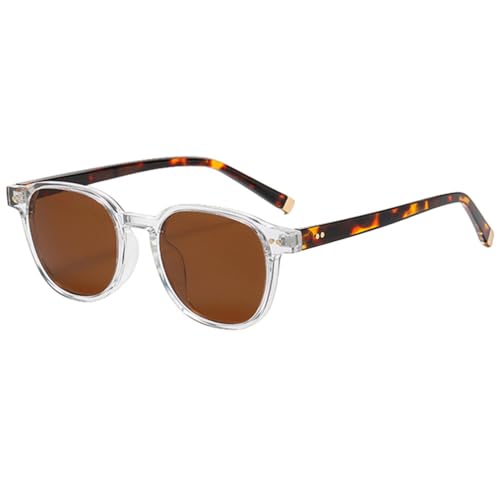 MUTYNE Sonnenbrille Retro Damen UV400 Unisex Quadratische Sonnenbrille Für Herren Grün Blau Outdoor-Zubehör, Klar Leopard Braun, Einheitsgröße von MUTYNE