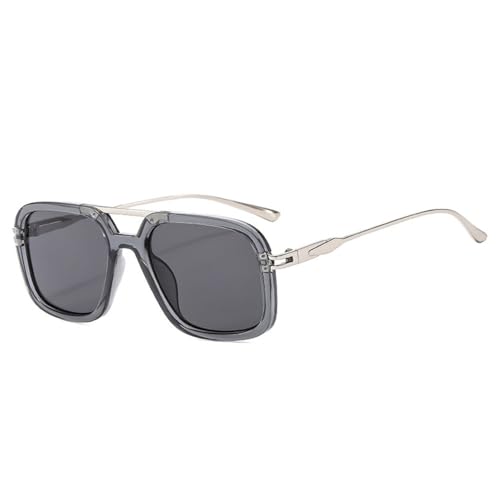 MUTYNE Sonnenbrille für Herren, Retro, mit Doppelsteg, quadratisch, UV400, modisch, mit Farbverlauf, für Damen, Einheitsgröße von MUTYNE