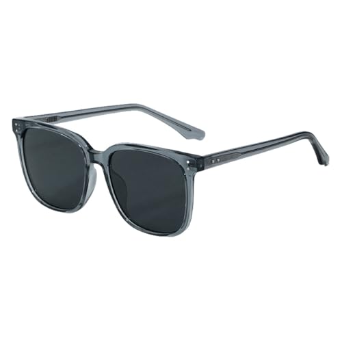 MUTYNE Sonnenbrille mit großem Rahmen, für Herren, Acetat, quadratisch, UV400, weiblich, braun, schwarz, Damen, Blau mit Grau, Einheitsgröße von MUTYNE