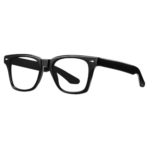 MUTYNE Sonnenbrille mit quadratischem Rahmen für Herren, Acetat, UV400-Schutz, für Damen, Schwarz/Grau, klassisch, Schwarz mit transparent, Einheitsgröße von MUTYNE