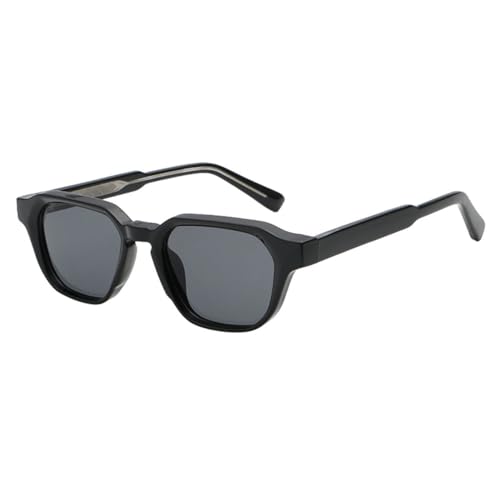 MUTYNE Uv400 Sonnenbrille mit quadratischem Rahmen für Herren, Acetat, modische Sonnenbrille für Damen, männlich, Leopardenmuster, Braun, Schwarz, Schwarz, Einheitsgröße von MUTYNE