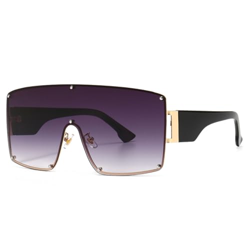 MUTYNE 外贸跨境爆款朋克风金属大框宽腿太阳镜 欧美街拍ins墨镜2206(C1) von MUTYNE