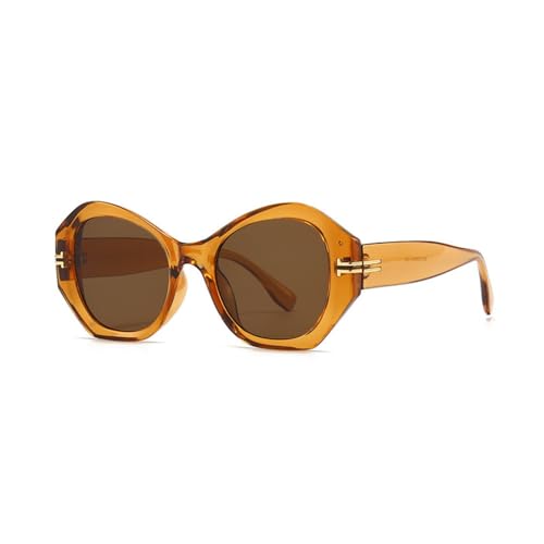 Mode Elegante Quadratische Sonnenbrille Männer Luxus Retro Rechteck Sonnenbrille Frauen Vintage Klassische Farbtöne Metallbein, C6, Einheitsgröße von MUTYNE