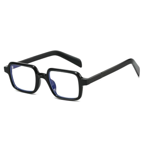 Quadratische Sonnenbrille für Herren, UV400, modisch, für Damen, trendiger Rahmen mit klaren Gläsern (schwarz, klar) von MUTYNE