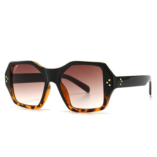 Retro-Sonnenbrille für Damen und Herren, klassisch modisch mit Nieten und UV-Schutz. (C3) von MUTYNE