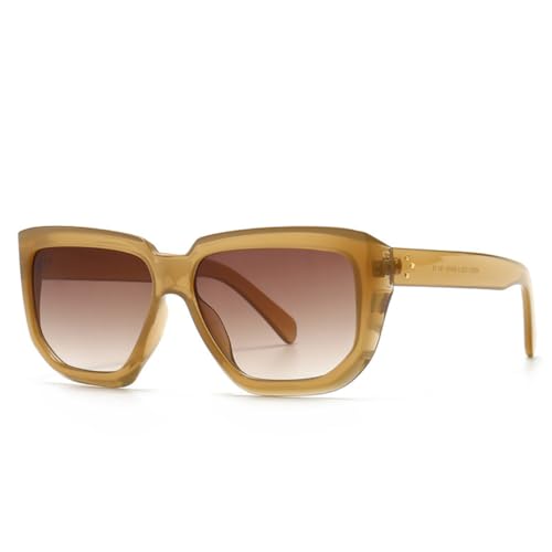 Retro-Sonnenbrille in Übergröße für Damen und Herren, klassisch modisch mit Nieten und UV-Schutz. (C2) von MUTYNE