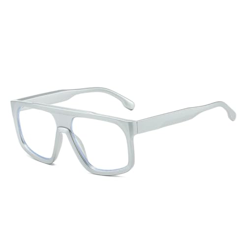 Retro Square Herren Sonnenbrille Mode Klar Gradient Mirror Shades UV400 Damen Sonnenbrille (Silber klar) von MUTYNE