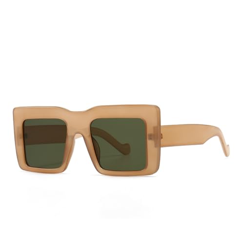 Sonnenbrille mit großem Rahmen für Damen, flache Retro-Klassiker, modischer UV-Schutz (C5) von MUTYNE