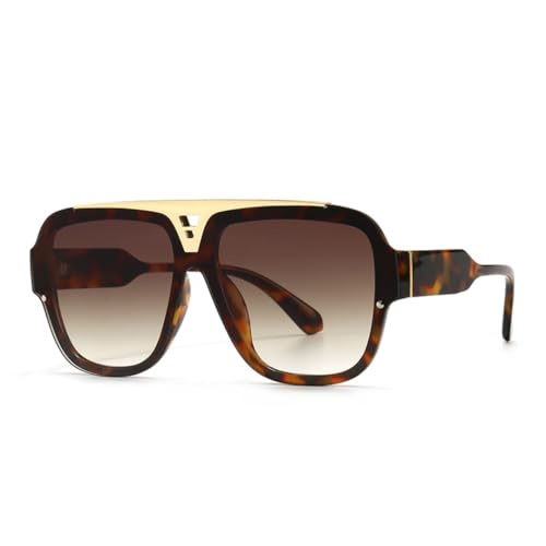 Sonnenbrille mit großem Rahmen für Damen und Herren, Retro-Klassiker, vielseitig einsetzbar, UV-Schutz (C5) von MUTYNE