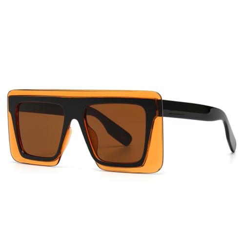 Sonnenbrille mit großem Rahmen für Damen und Herren, klassische Retro-Mode, UV-Schutz (C4) von MUTYNE