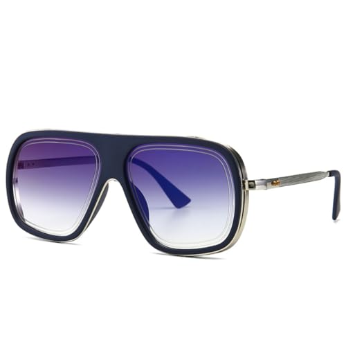 Sonnenbrillen mit großem Rahmen für Damen und Herren, Retro-Sonnenbrillen im klassischen Stil mit UV-Schutz (C4) von MUTYNE