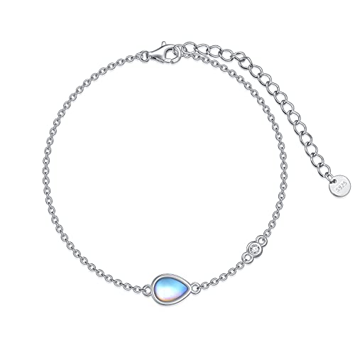 MUUYON Damen Mondstein Armband mit Zirkonia 925 Sterling Silber Armband für Frauen Mädchen von MUUYON