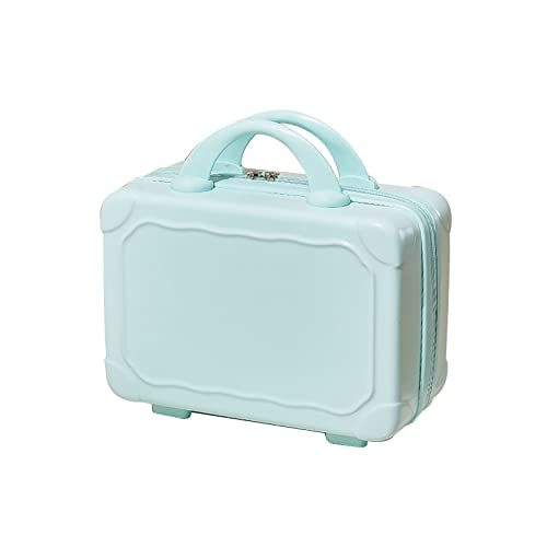 35,6 cm ABS-Kosmetiktasche, tragbar, Reise-Make-up-Koffer, dekorative Handgepäck-Tragetasche für Frauen und Mädchen, blau, AS THE PIC SHOW von MUUYYI