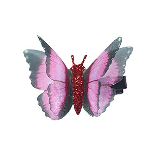 MUUYYI Doppelschichtige Haarnadeln in Schmetterlingsform, heiße Mädchen-Schmetterlings-Haarspange im chinesischen Stil, Pferdeschwanz-Haarspange für Frauen von MUUYYI