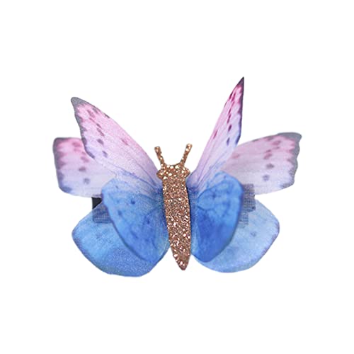 MUUYYI Doppelschichtige Haarnadeln in Schmetterlingsform, heiße Mädchen-Schmetterlings-Haarspange im chinesischen Stil, Pferdeschwanz-Haarspange für Frauen von MUUYYI