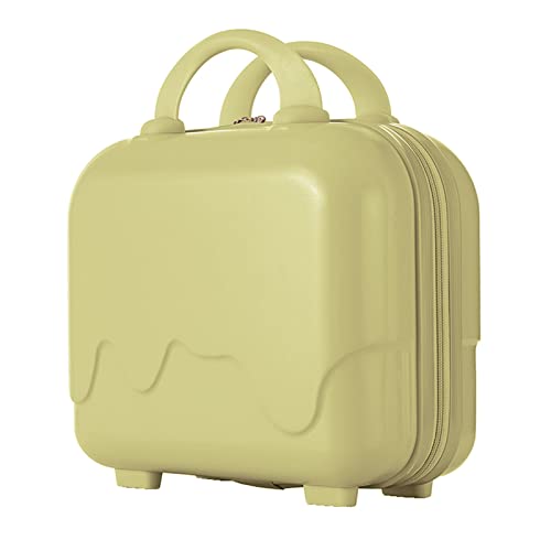 Tragbares 35,6 cm Make-up Reise-Handgepäck ABS Tragetasche Make-up Koffer Kosmetiktasche für Reisen Camping Frauen Mädchen, gelb, AS THE PIC SHOW von MUUYYI