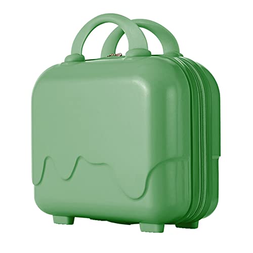 Tragbares 35,6 cm Make-up Reise-Handgepäck ABS Tragetasche Make-up Koffer Kosmetiktasche für Reisen Camping Frauen Mädchen, grün, AS THE PIC SHOW von MUUYYI