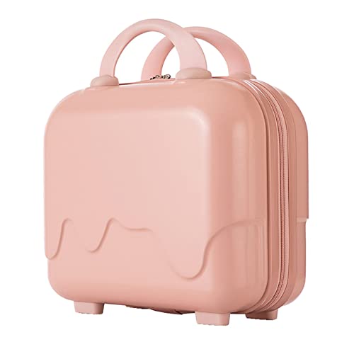 Tragbares 35,6 cm Make-up Reise-Handgepäck ABS Tragetasche Make-up Koffer Kosmetiktasche für Reisen Camping Frauen Mädchen, rose, AS THE PIC SHOW von MUUYYI