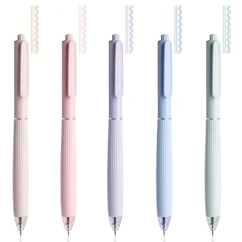 5 PCS Gelschreiber Gelstifte Set, Farbgelstift Ersatzkern Gel Stift, Für Mädchen Geschenk Schreibwaren Nette Schreibgriffe Pens Nizza Büro Schulbedarf, 0.5mm von MUVONZI
