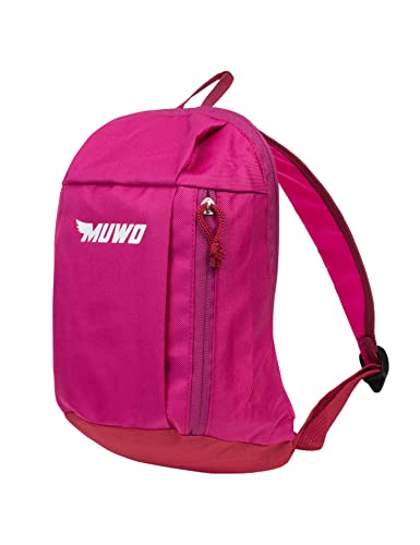 MUWO Adventure Kinder Mini Rucksack mit gepolstertem Rückenteil, verstellbaren Schultergurten, Hauptfach und Fronttasche mit Reißverschluss. Höhe 27 cm, Volumen ca. 5 Liter. (Lila) von MUWO