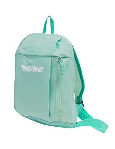 MUWO Adventure Kinder Mini Rucksack mit gepolstertem Rückenteil, verstellbaren Schultergurten, Hauptfach und Fronttasche mit Reißverschluss. Höhe 27 cm, Volumen ca. 5 Liter. (Türkis) von MUWO