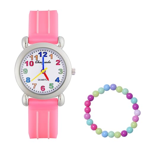 MUXIJIA Kinder Uhren für Mädchen ab 3-10 Jahre, Analog Quarz Jungen und Mädchen Armbanduhr, 3D Cartoon Mädchenuhr Silikon Uhrenarmband Kinderuhr von MUXIJIA