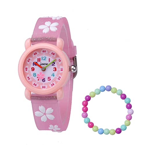 MUXIJIA Kinder Uhren für Mädchen ab 3-10 Jahre, Analog Quarzuhr Cute 3D Cartoon Kinderuhr Silikon Armband Mädchen Uhr Digital Wasserdicht Armbanduhr von MUXIJIA