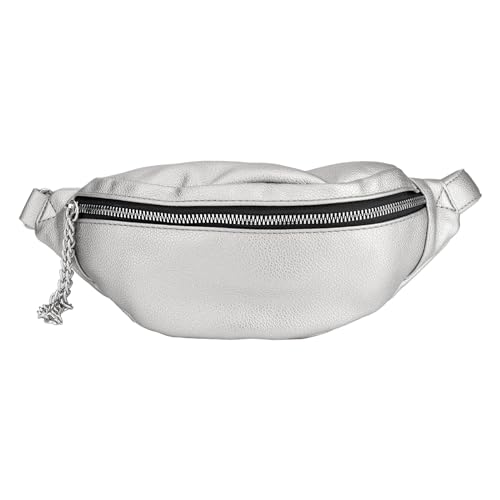 Vintage Leder Fanny Pack Männer & Frauen Hüfttasche Wasserdicht Mode Verstellbarer Riemen Crossbody Tasche für Laufen Wandern Radfahren Outdoor Sport Brusttasche, Eisen, Silber, modisch von MUXILING