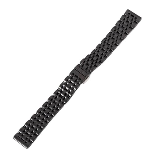10 mm 12 mm 14 mm 16 mm Edelstahl-Uhrenarmband for Männer und Frauen, intelligentes Universalarmband, Metallband mit Schnellverschluss(Black,14mm) von MUXUMAO