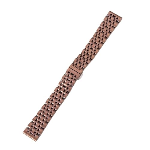 10 mm 12 mm 14 mm 16 mm Edelstahl-Uhrenarmband for Männer und Frauen, intelligentes Universalarmband, Metallband mit Schnellverschluss(Brown,14mm) von MUXUMAO