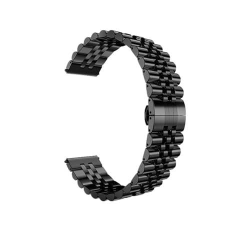 14 mm 20 mm 22 mm Edelstahl-Uhrenarmband, universell for Männer und Frauen, Schnellverschlussband(Black,14mm) von MUXUMAO