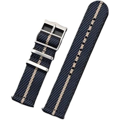 20mm 22mm Universal Nylon Canvas Armband Uhrenarmband Armband Sport Mann Frau Uhr Zubehör(4,20mm) von MUXUMAO