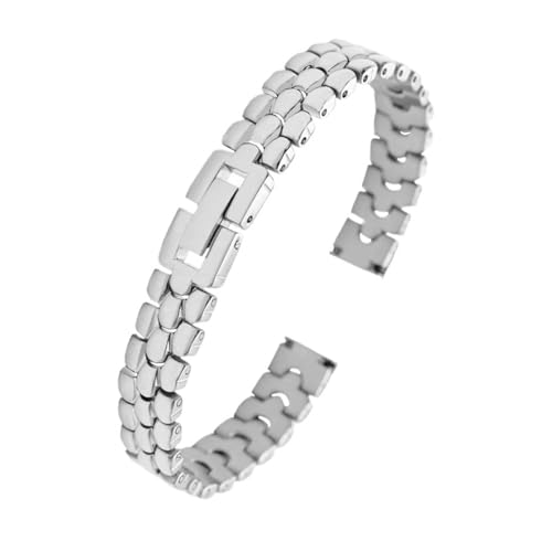 6 mm 8 mm 10 mm 12 mm 14 mm Damen-Uhrenarmband, Edelstahl-Uhrenarmband, universelles Ersatzarmband(Silver,14mm) von MUXUMAO