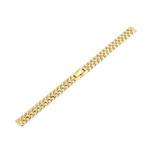 Damen-Uhrenarmband, Edelstahl-Uhrenarmband mit schnell abnehmbarem Armband, Universal-Armband 6 mm 8 mm 10 mm 12 mm 14 mm 16 mm(Gold,8mm) von MUXUMAO