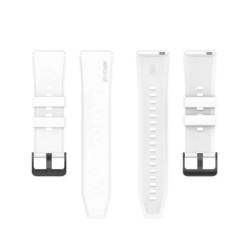 Ersatz-Uhrenarmband, 20 mm, 22 mm, Silikon, Ersatzarmband, Uhrenarmband(White,22mm) von MUXUMAO