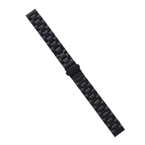 Ersatzarmband for Smartwatch aus Edelstahl, 14 mm, 16 mm, 18 mm, 20 mm, 22 mm(Black,20mm) von MUXUMAO