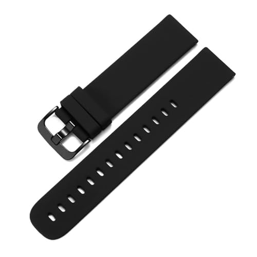 Gummi-Uhrenarmband for Herren und Damen, Schnellverschluss-Smartwatch-Armband, 22 mm, 22 mm, Silikon-Uhrenarmband(Black,20mm) von MUXUMAO