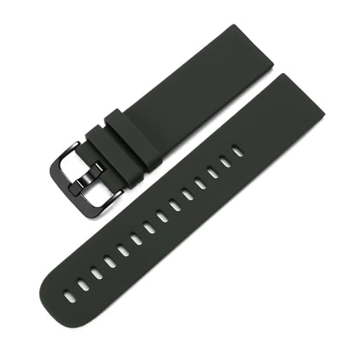 Gummi-Uhrenarmband for Herren und Damen, Schnellverschluss-Smartwatch-Armband, 22 mm, 22 mm, Silikon-Uhrenarmband(Black 2,20mm) von MUXUMAO