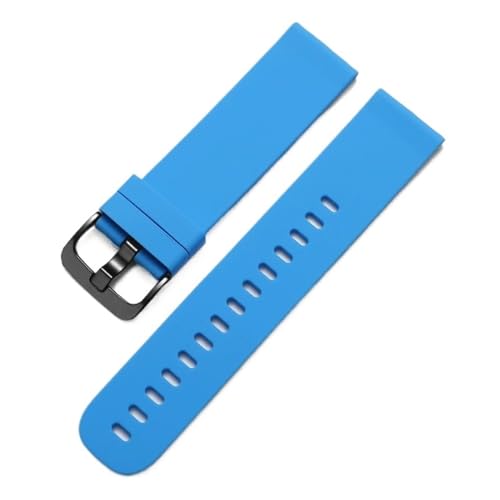 Gummi-Uhrenarmband for Herren und Damen, Schnellverschluss-Smartwatch-Armband, 22 mm, 22 mm, Silikon-Uhrenarmband(Blue,22mm) von MUXUMAO