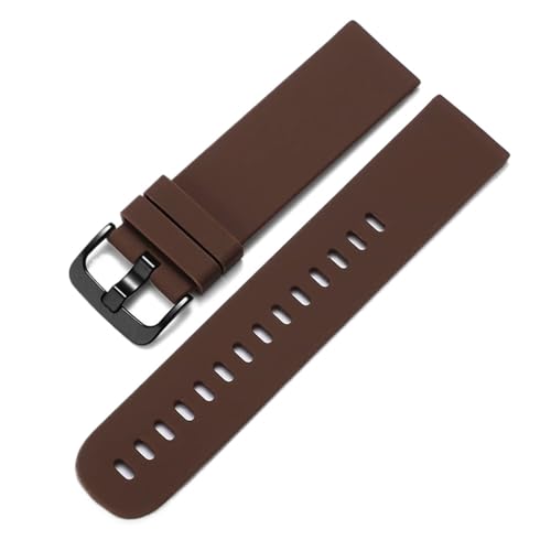 Gummi-Uhrenarmband for Herren und Damen, Schnellverschluss-Smartwatch-Armband, 22 mm, 22 mm, Silikon-Uhrenarmband(Brown,22mm) von MUXUMAO