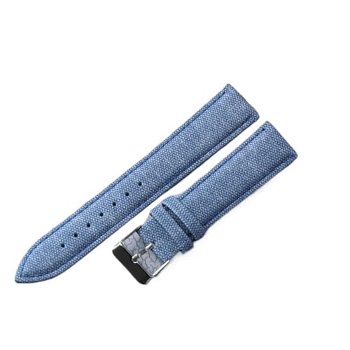 MUXUMAO 10mm 12mm 14mm 16mm 18mm Nylon Uhrenarmband Universalarmband Stoffarmband for Damen Ersatz-Canvas-Uhrenarmband(Blue,24mm) von MUXUMAO