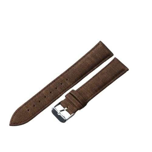 MUXUMAO 10mm 12mm 14mm 16mm 18mm Nylon Uhrenarmband Universalarmband Stoffarmband for Damen Ersatz-Canvas-Uhrenarmband(Brown,16mm) von MUXUMAO