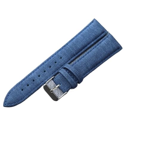 MUXUMAO 10mm 12mm 14mm 16mm 18mm Nylon Uhrenarmband Universalarmband Stoffarmband for Damen Ersatz-Canvas-Uhrenarmband(Dark blue,18mm) von MUXUMAO