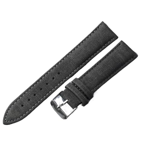 MUXUMAO 10mm 12mm 14mm 16mm 18mm Nylon Uhrenarmband Universalarmband Stoffarmband for Damen Ersatz-Canvas-Uhrenarmband(Dark gray,18mm) von MUXUMAO