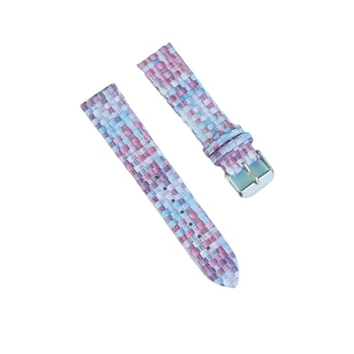 MUXUMAO 14 mm 20 mm Damen-Uhrenarmband, ultradünn, Denim-Zubehör, Nylon-Canvas, universelles weiches Armband(1,14mm) von MUXUMAO