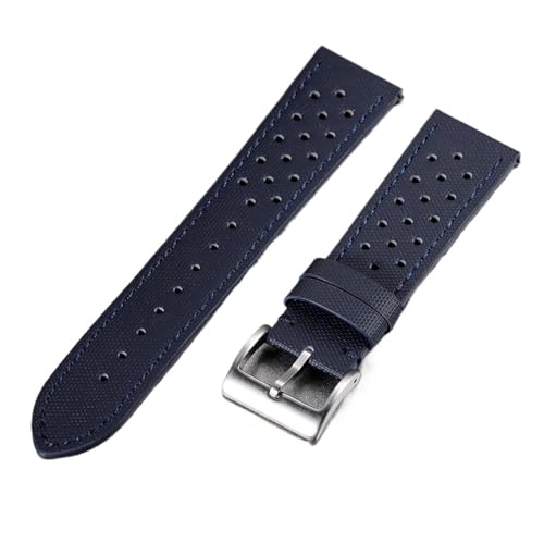 MUXUMAO 18/20/22mm Nylon Segeltuch Straps Uhren Männer Frauen Quick Release Uhr Band(Dark Blue,20mm) von MUXUMAO