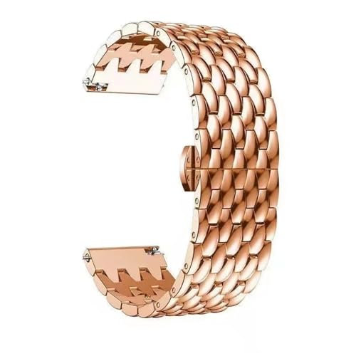 MUXUMAO 18 mm 20 mm 22 mm Schnellverschluss-Armband aus Edelstahl for Armbanduhren, universelles Ersatzarmband aus Metall(Rose Gold_18mm) von MUXUMAO